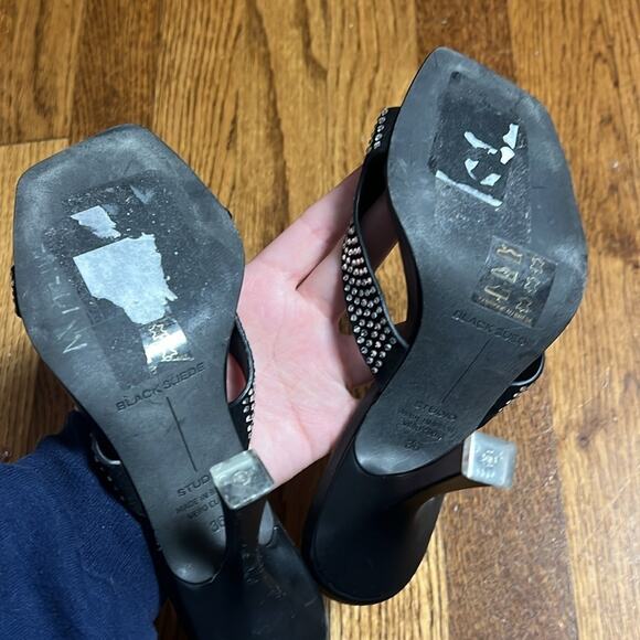 Black Suede Studio Charlie Sandal Crystal Embellished Black Size 36 - Picture 6 of 7
